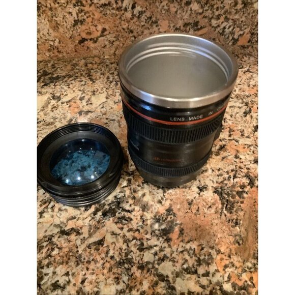 Canon Zoom Lens EF 24-105 mm Fake Replica Drinking Cup W/ Lid New No Box - Picture 3 of 4